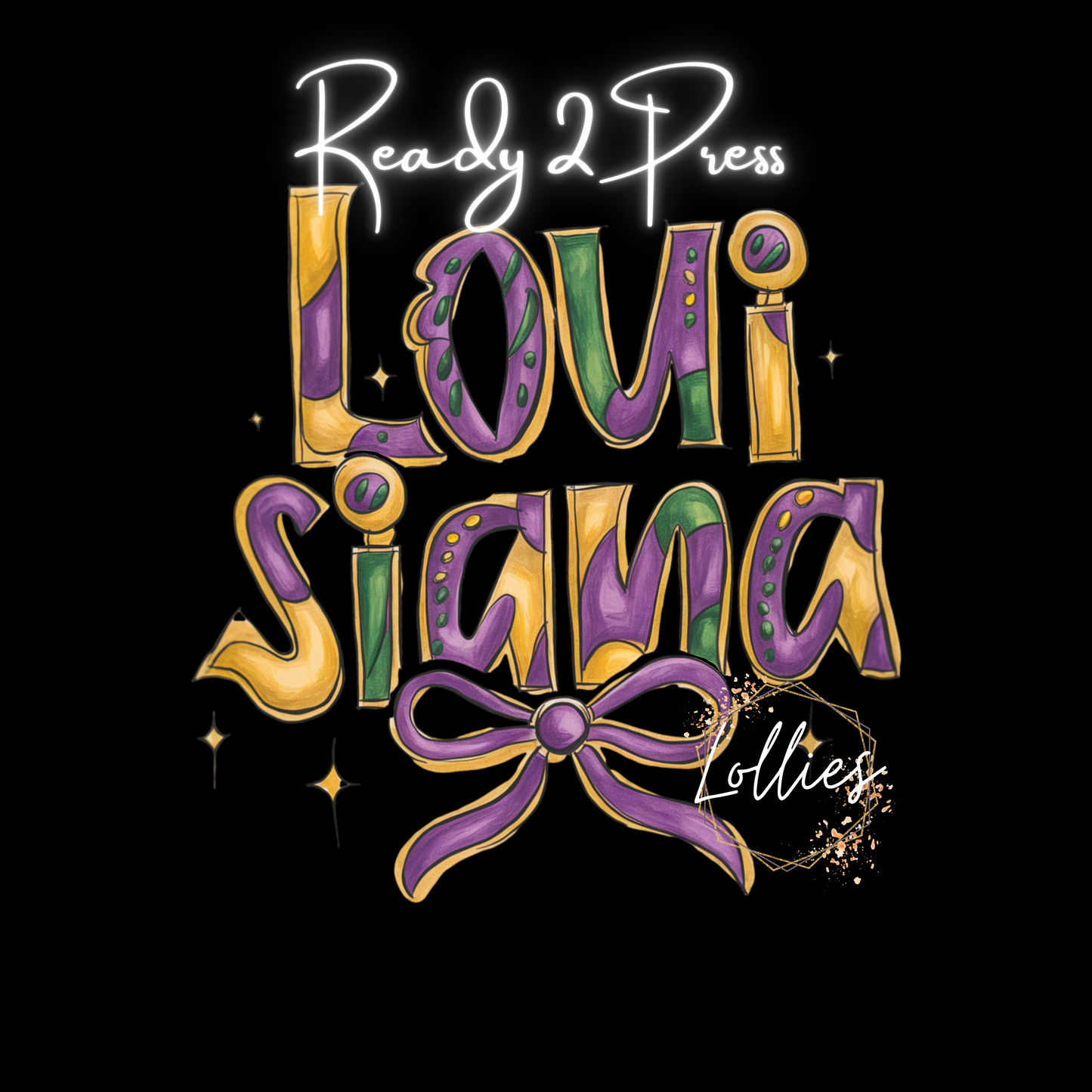 Louisiana Mardi Gras T shirt Transfer