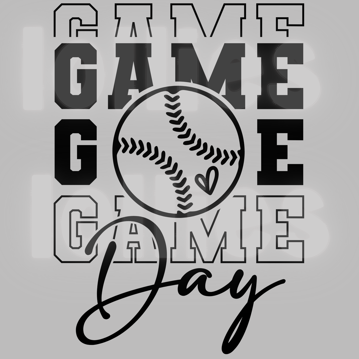 Game Day baseball DTF transfer