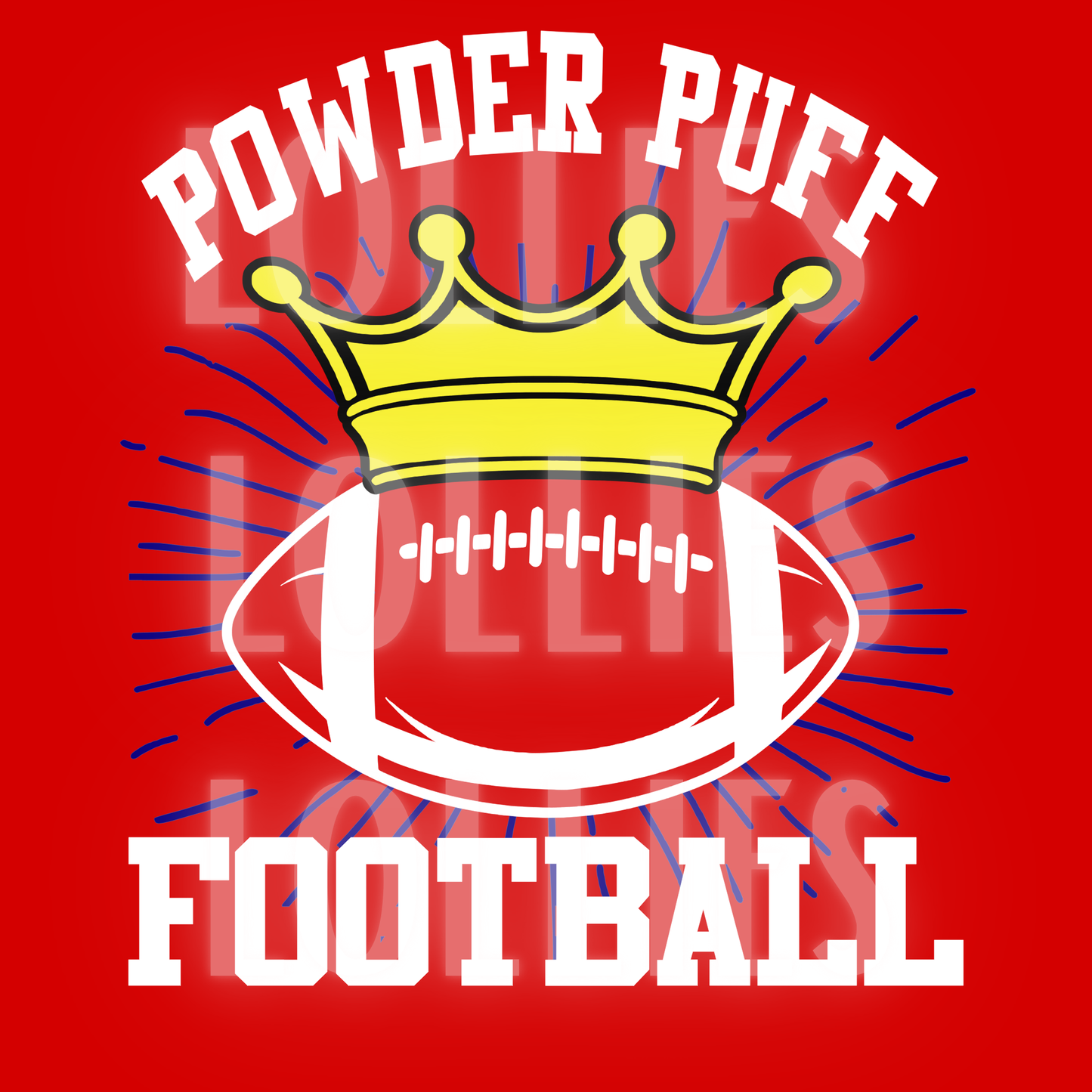 Powder puff football t shirt transfer