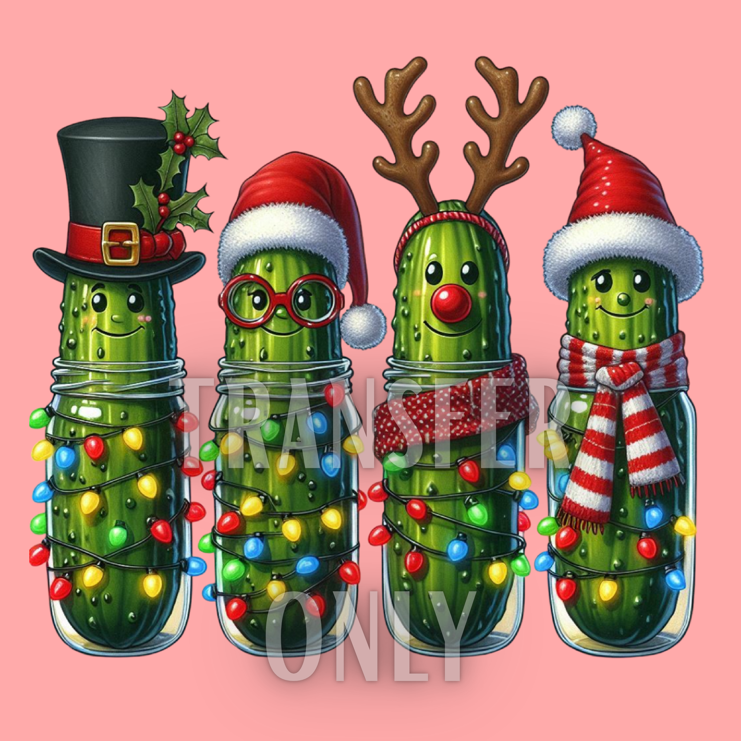 Santa Pickle t shirt transfer