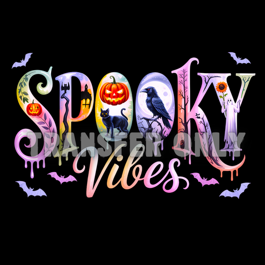 Spooky vibes T shirt transfer