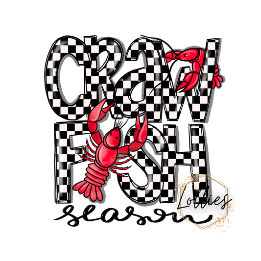 Crawfish season plaid t shirt transfer
