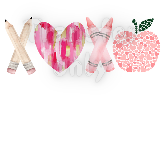 Teacher Valentines DTF transfer