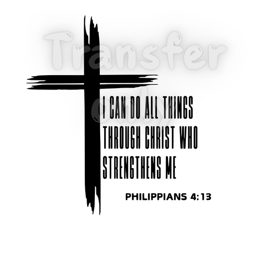 I can do all things through Christ DTF transfer