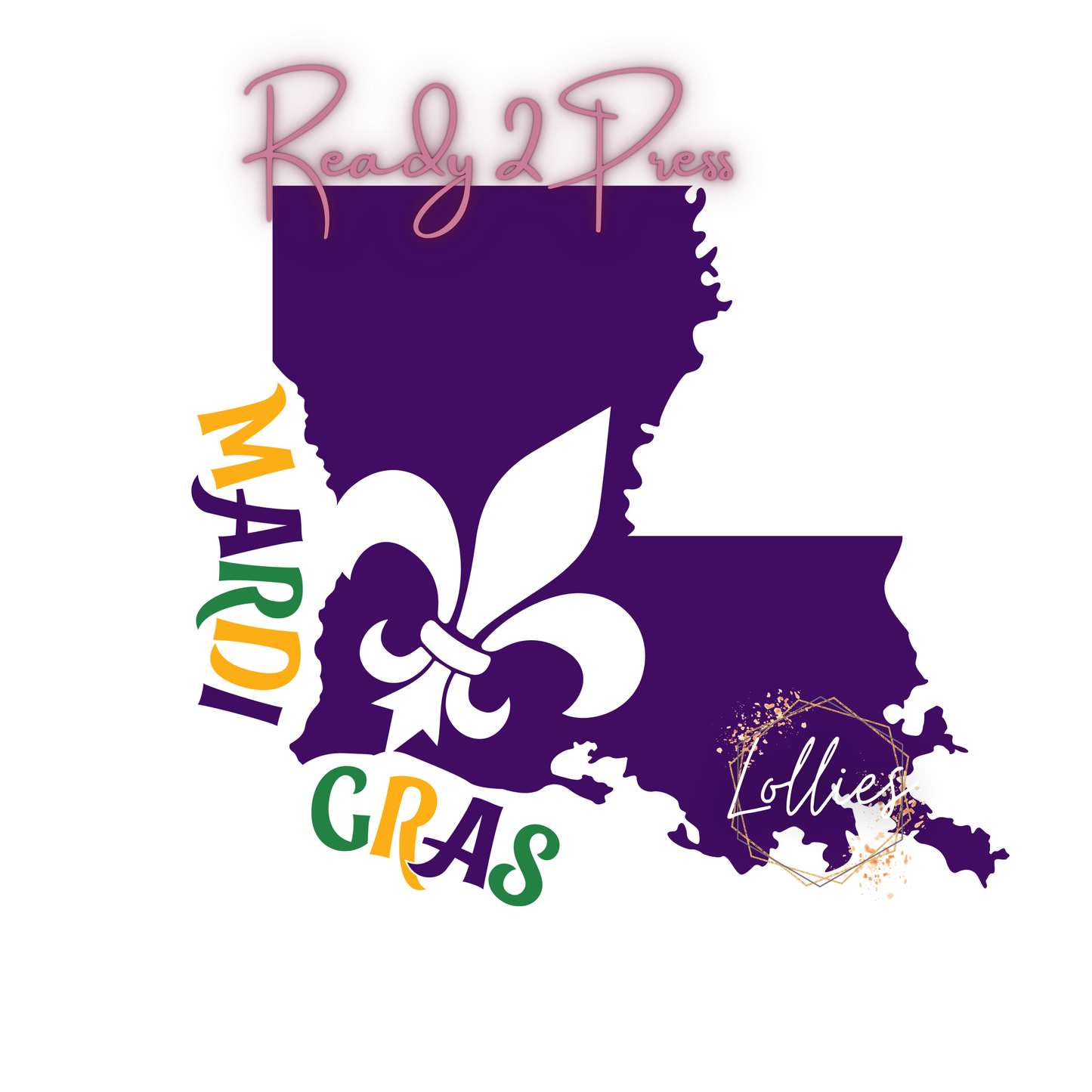 Louisiana Mardi Gras T shirt Transfer