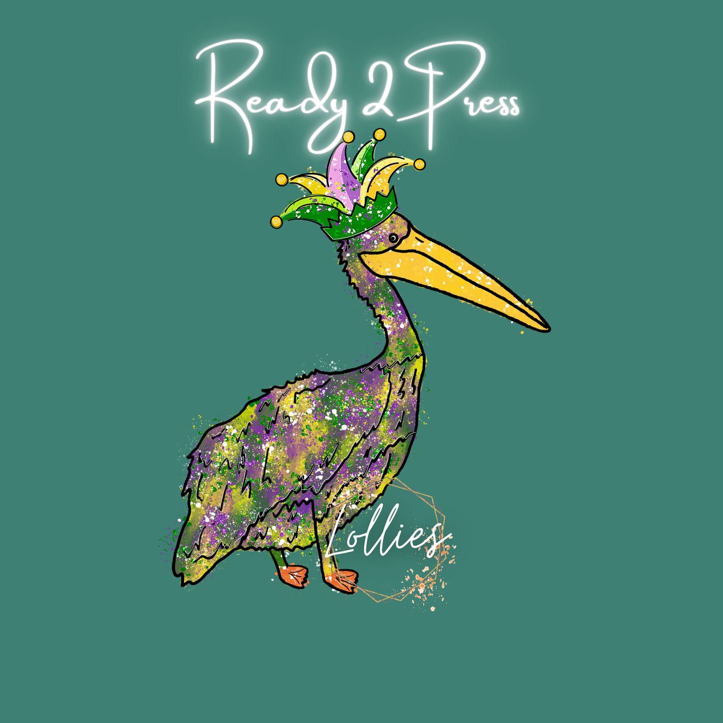 Pelican Mardi Gras T shirt Transfer