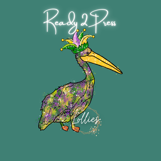 Pelican Mardi Gras T shirt Transfer