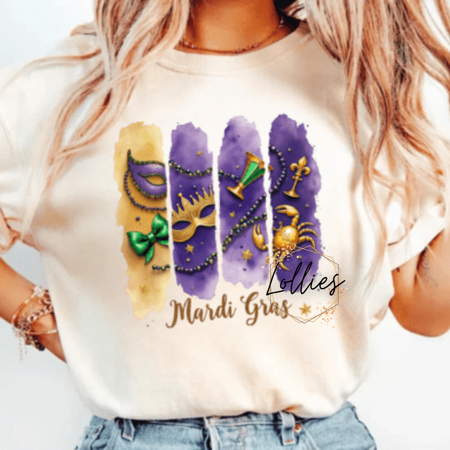 Mardi Gras Retro T shirt Transfer