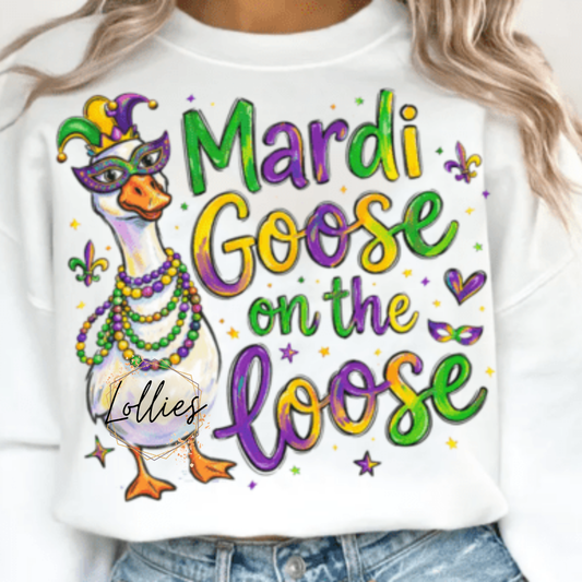 Mardi Goose on the loose Adult Shirt