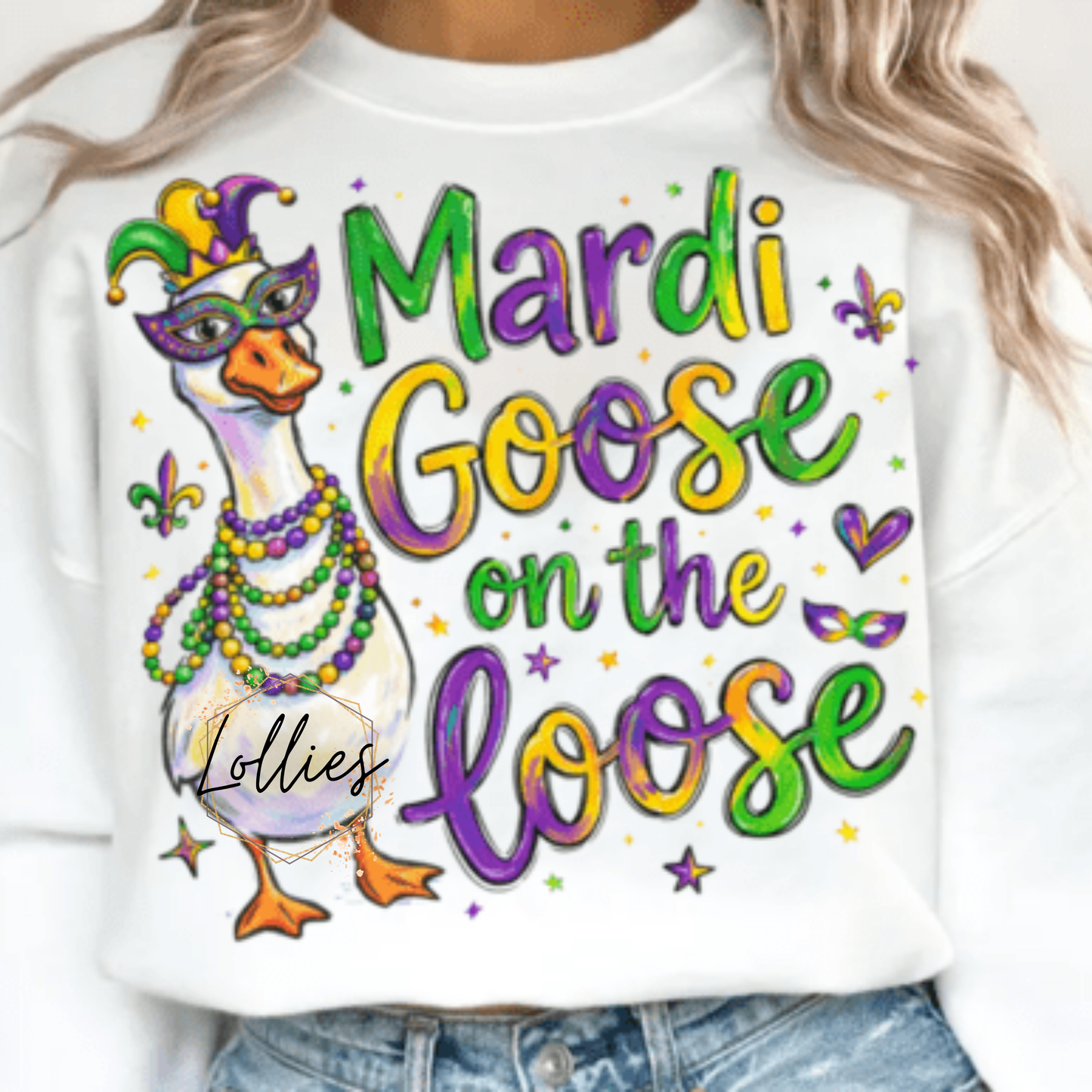 Mardi Gras Mardi goose on the loose T shirt Transfer