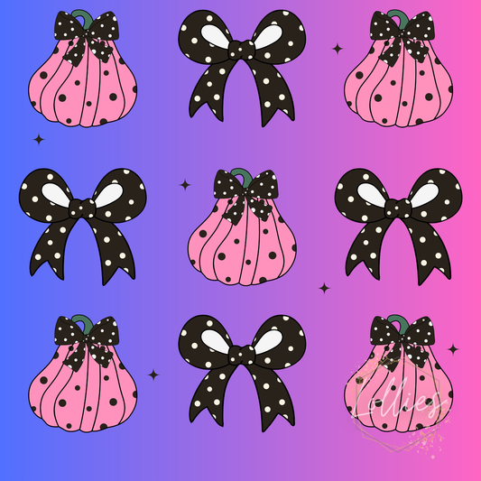 Pink Pumpkin and Bows