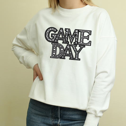 Faux bling Game day sweatshirt