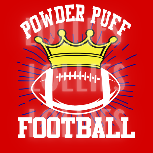 Powder puff football t shirt transfer