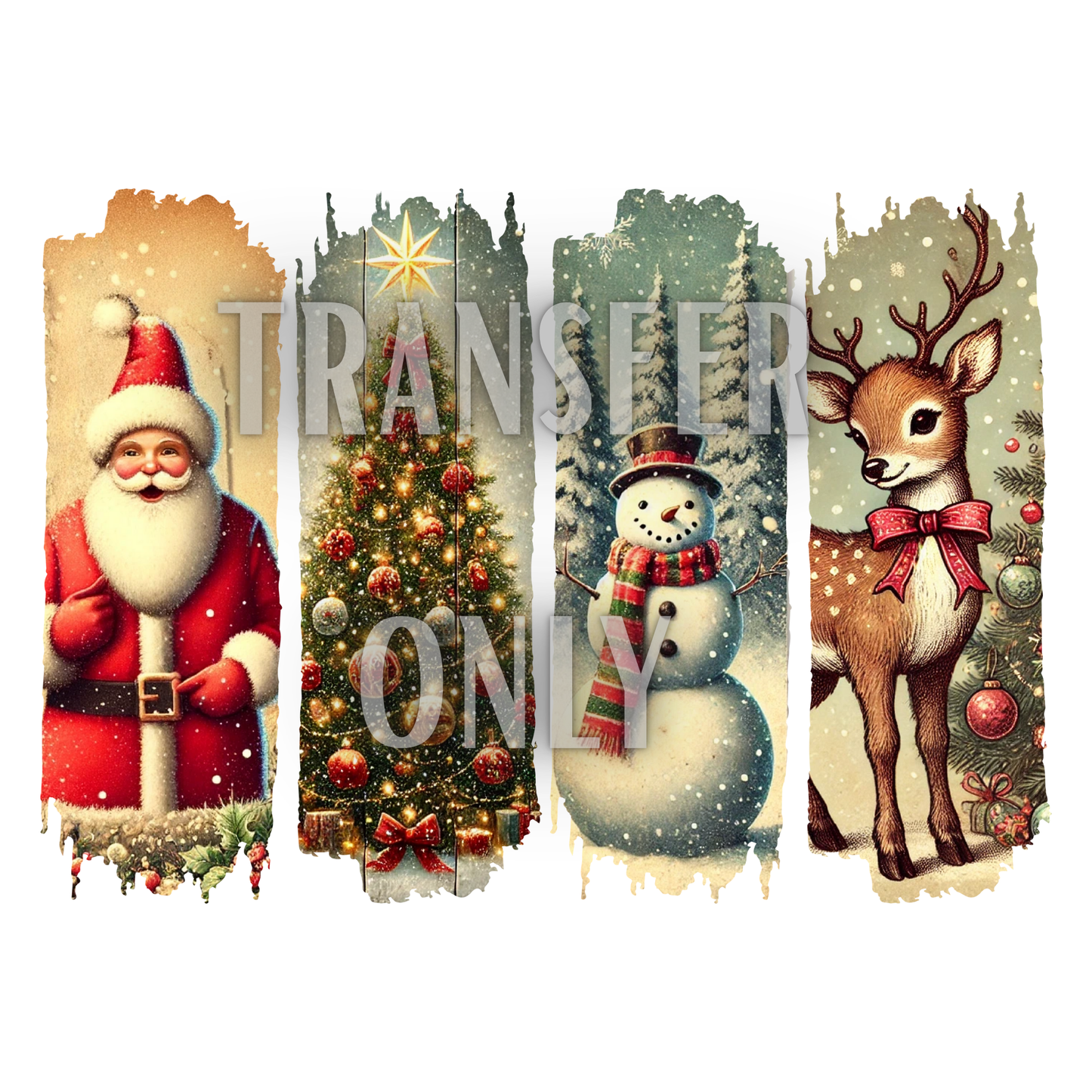 Vintage Christmas t shirt transfer