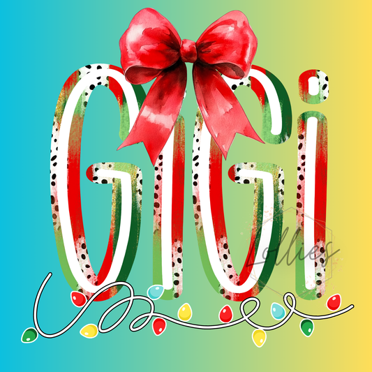 Gigi Christmas t shirt transfer