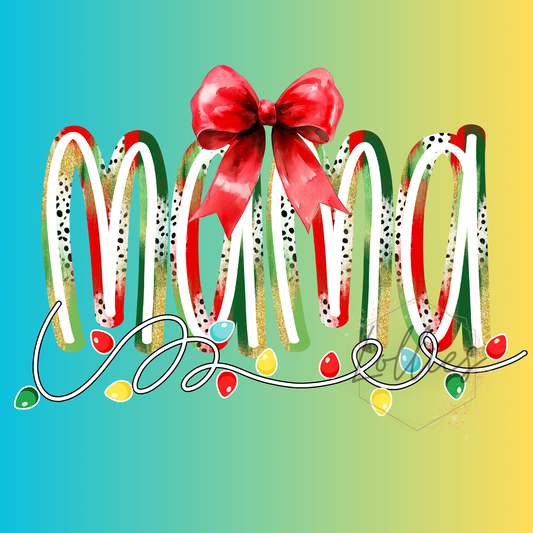 Mama Christmas t shirt transfer