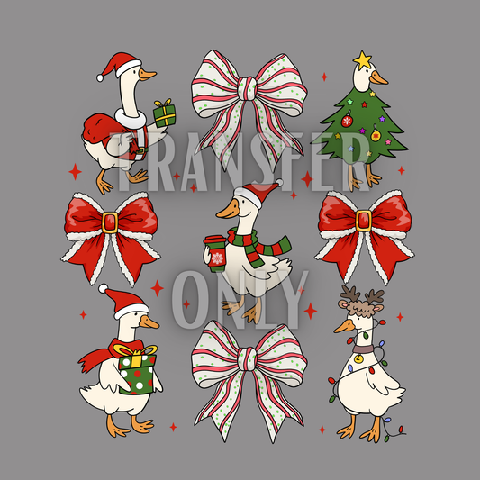 Goose Bow Collage t shirt transfer