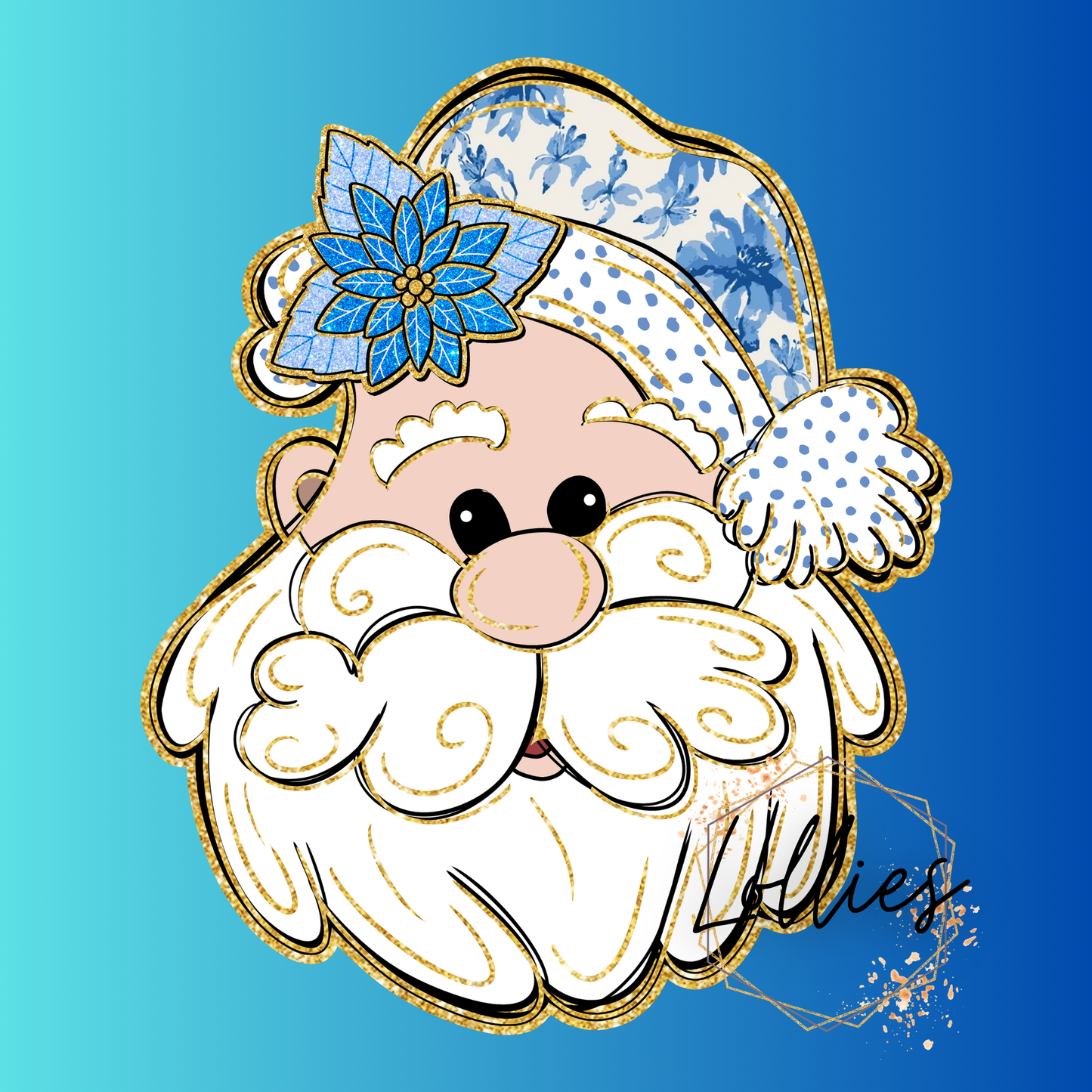 Retro Santa Face T shirt transfer