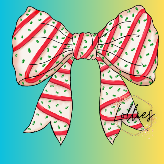 Cute Christmas cake bow shirt transfer