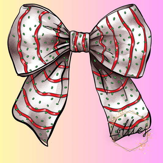 Christmas Cake Bow t shirt transfer