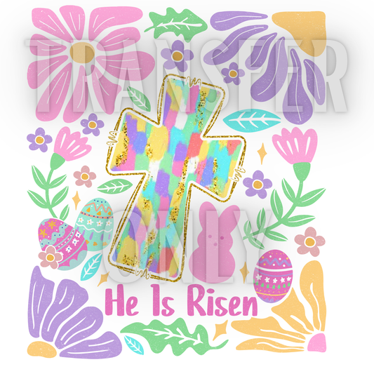 He is risen DTF transfer