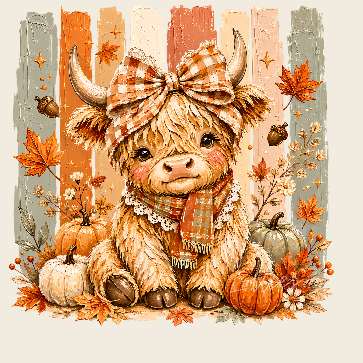 Fall Highland Cow