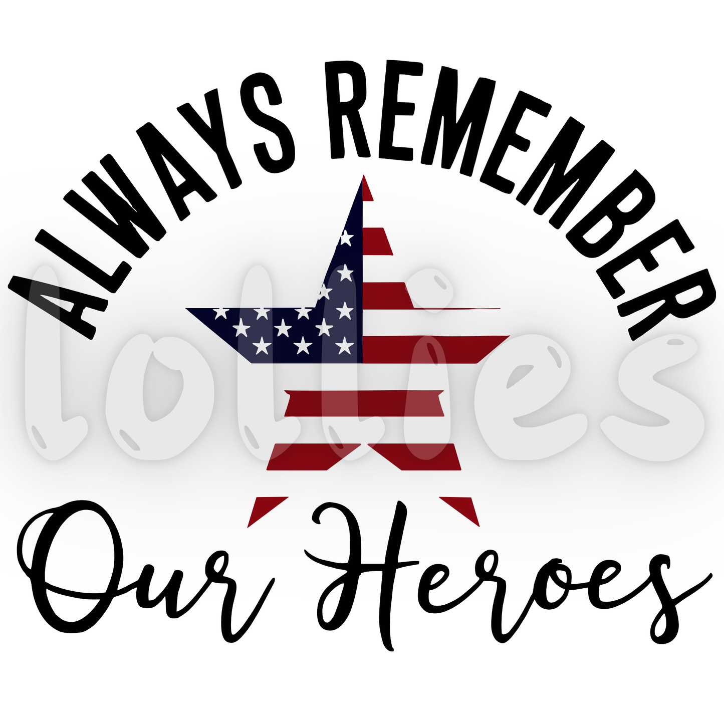 Always remember our Heroes t shirt transfer