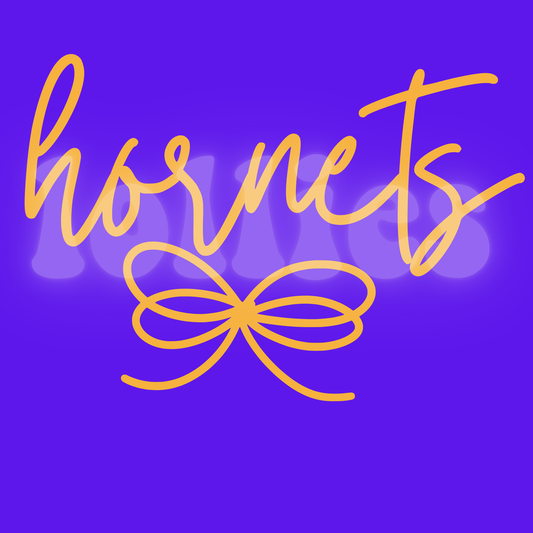 Hornets bow t shirt transfer