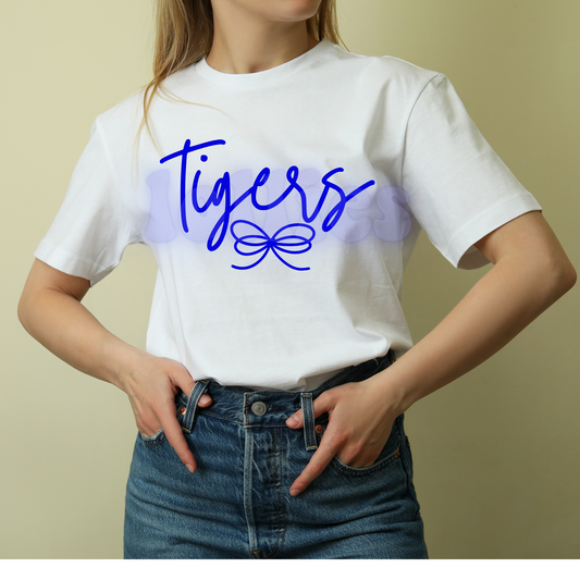 Tigers bow t shirt transfer