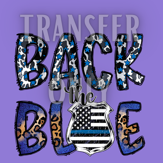 Back the blue DTF transfer