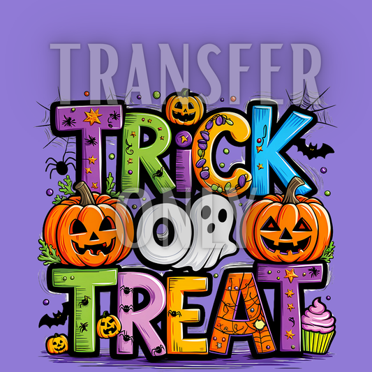 Trick or Treat T shirt transfer