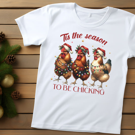 Chicken Christmas t shirt transfer