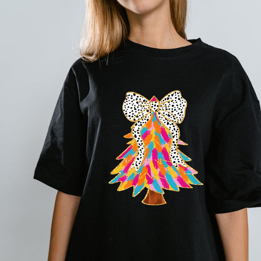 Brush Christmas tree t shirt transfer