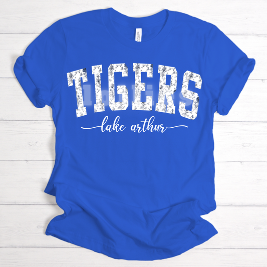Lake Arthur Tigers Mascot Floral Mascot spirit shirt